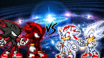 Dark Shadow (New) & Dark Sonic V2 VS Hyper Sonic V2 & Hyper Shadow in Jump Force Mugen