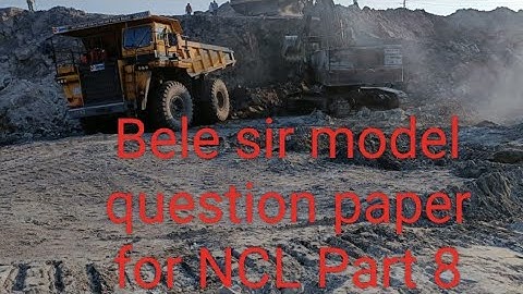 Bele sir Model question paper  for NCL Part 8