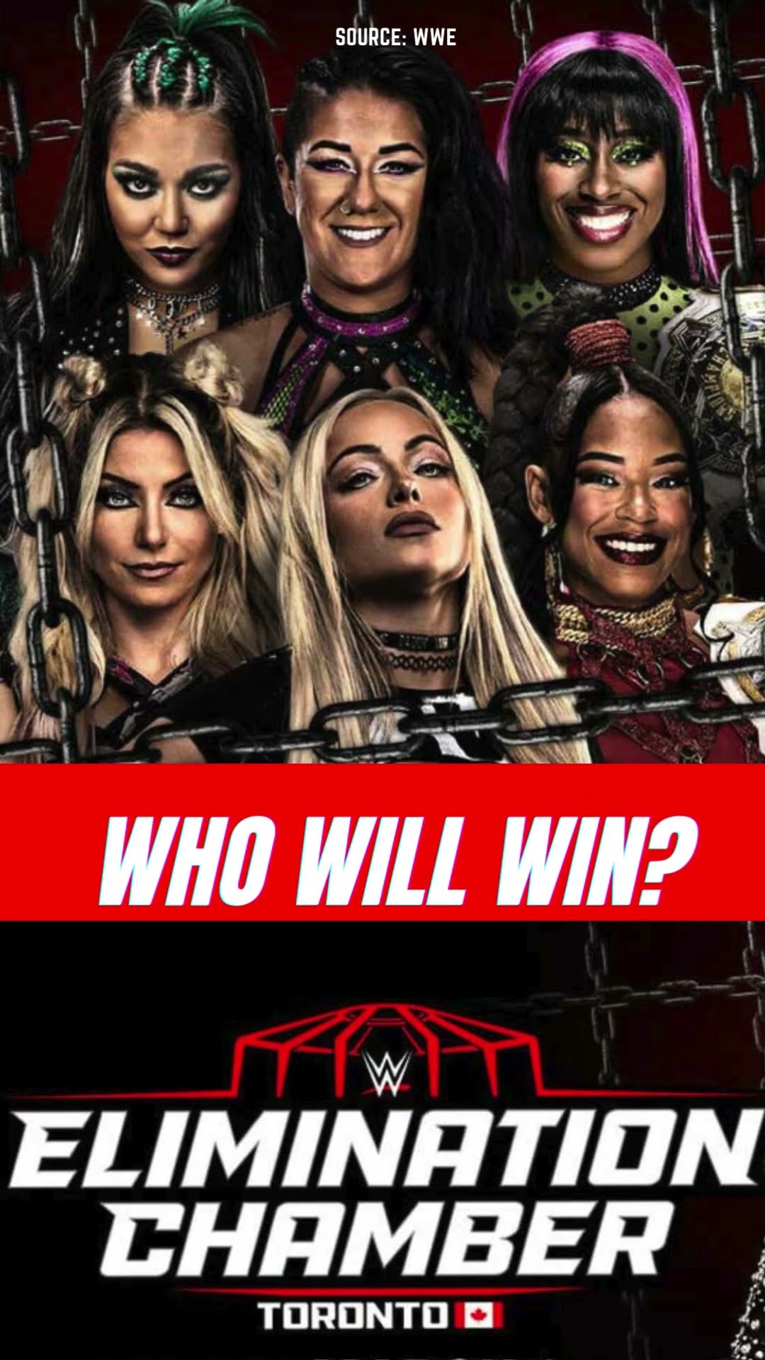 Who will win Women's Elimination Chamber? #wwe #wwechamber #wweraw #rawonnetflix #shorts