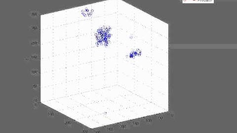 Flocking boids with predator (rotating view)