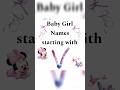 V व Se ब ट य क न म BABY GIRL NAMES Ytshorts Ytshortsvideo Ytvideo Babynamesuggestions Cute