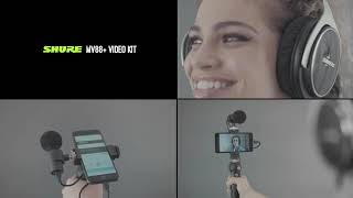Shure Portable Videography Bundle - Earphones + Video Kit with Digital Stereo Condenser Microphone