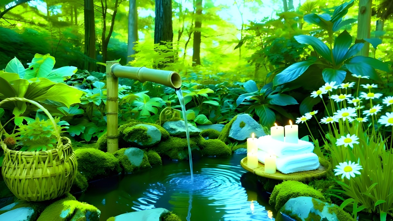 Relaxing Night Music 🌿 Water Sounds for Stress Relief and Sleep Calm