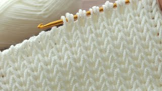 Amazing  Very easy Tunisian crochet baby blanket model narration #tunisiancrochet