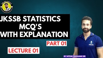 JKSSB STATISTICS MCQ