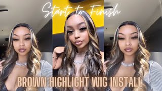 🔥❤️The Hottest Balayage Wig Highlights Body Wave Install ft. Arabella Hair!