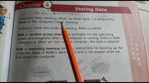 Class 4: Chapter 4 Storing data page 27