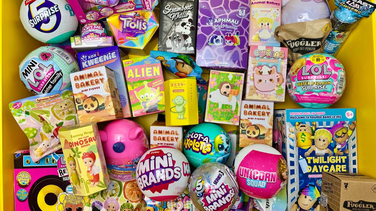 52 Mins of unboxing Mystery Toys ASMR Blind Bags/Blind Boxes No Talking Relaxing Satisfying Sounds