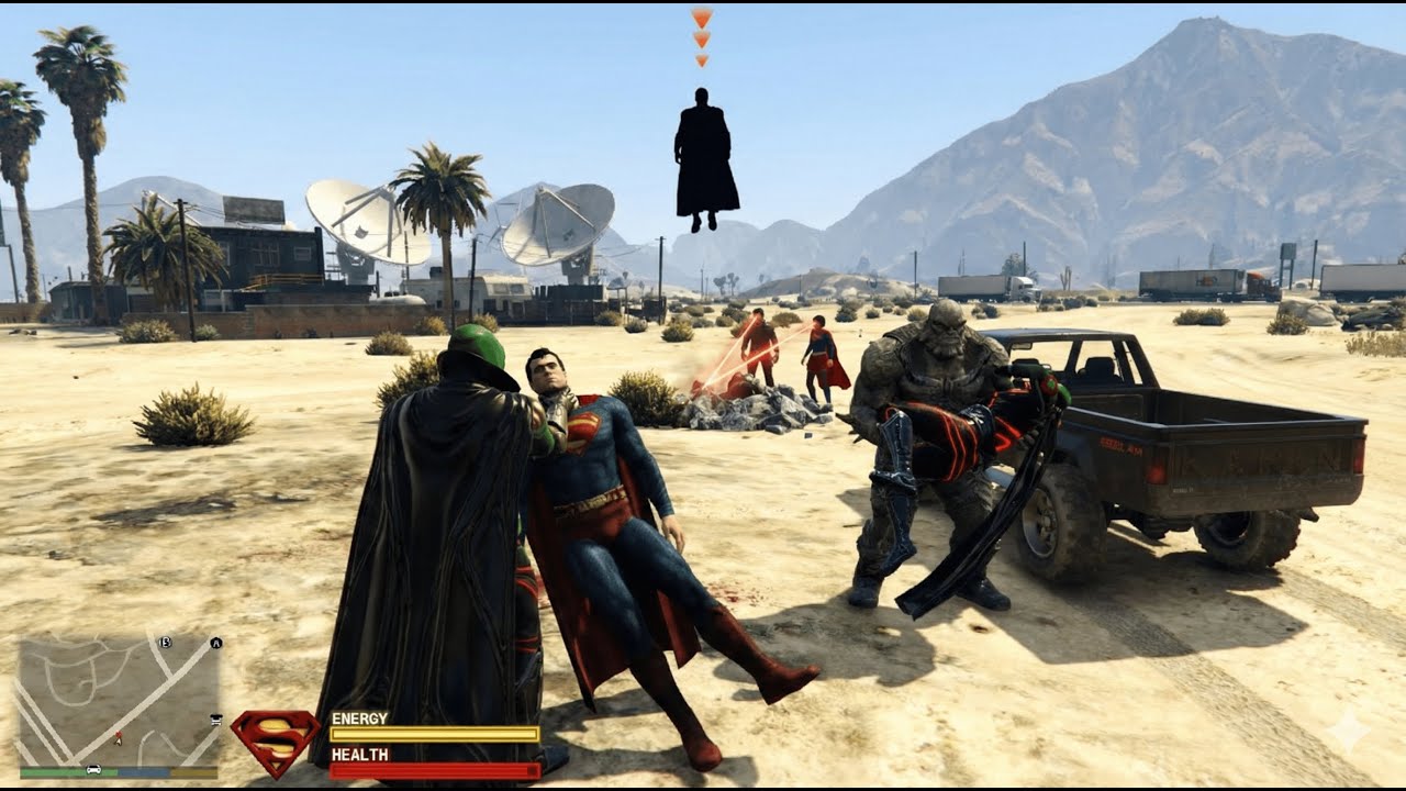 Grand Theft Auto V: Martian Manhunter vs Superman, Darkseid, Void, Kryptonian Duo...
