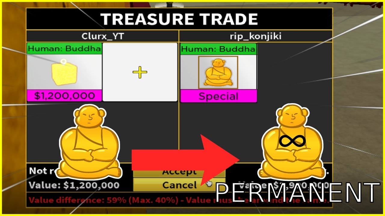 Trading from BUDDHA to PERM BUDDHA!!! (Blox fruits) pt1 
