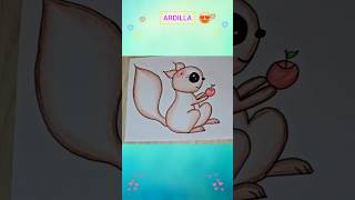 ardilla dibujalo Facil y Rapido 😊 #ardilla #dibujo #diy #facilyrapido #viral #drawing #draw #art