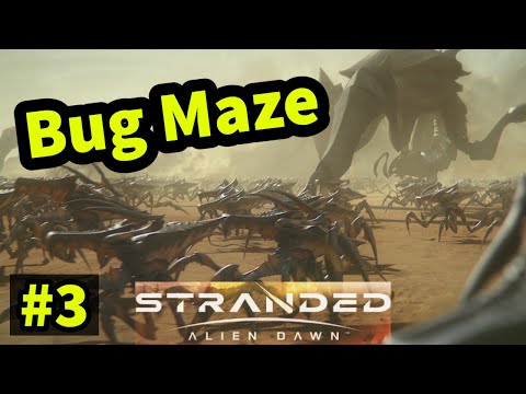 Building A Very Awesome Bug Maze! Stranded Alien Dawn Gameplay - Red Shirts EP3