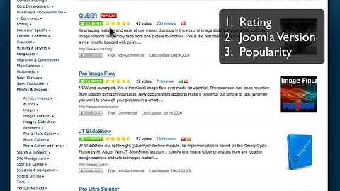 Joomla 1.5 Beginner, Lesson #27: Fnding Extensions