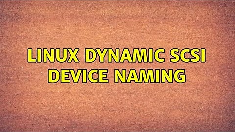 Linux dynamic SCSI device naming