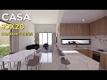 CASA PEQUEÑA Y ECONOMICA  DE UN PISO CON TRES HABITACIONES | SMALL HOUSE DESIGN 3 BEDROOM