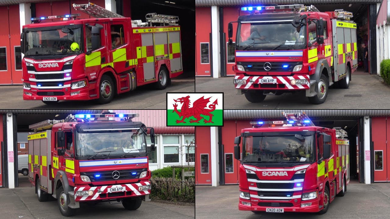 [4K] 5 CALLS in 30 MINUTES! | South Wales Fire & Rescue | Merthyr Tydfil Fire Station