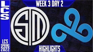 TSM vs C9 Highlights | LCS Spring 2022 W3D2 | Team Solomid vs Cloud 9