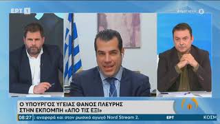 Θάνος Πλεύρης Υπουργός Υγείας Για Παίδων Πεντέλης και νέα μέτρα ΕΡΤ1 19.1.2022