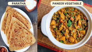 Dhaba style Herbed Paneer Paratha recipe at home
