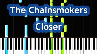 Video thumbnail of "The Chainsmokers & Halsey - Closer Piano Tutorial"