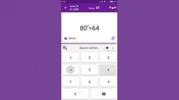 Math Tricks - Training mode - square numbers between 80 and 89 - level 008 (Number Keyboard)