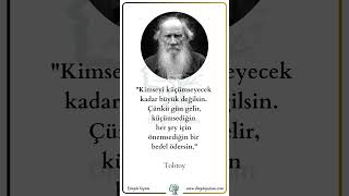 Tolstoya Göre Neyi Asla Yapmamalısın?