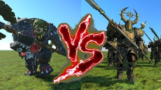 Grimgor Ironhide VS Chosen of Nurgle (Great Weapons). Total War Warhammer 3