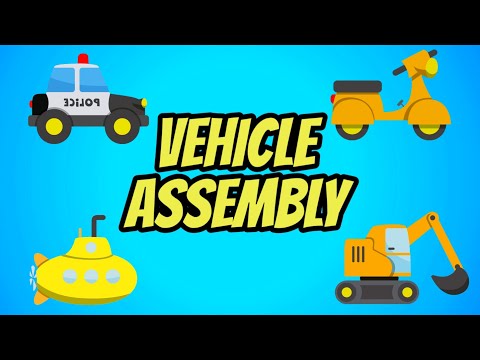 Vehicle assembly|Poputa Kids TV| Kids video|Vehicles|Police Car|Scooter|Submarine|Excavator#vehicles