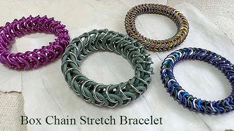 Box Chain Stretch Bracelet- A basic Chainmaille Weave with closed rings