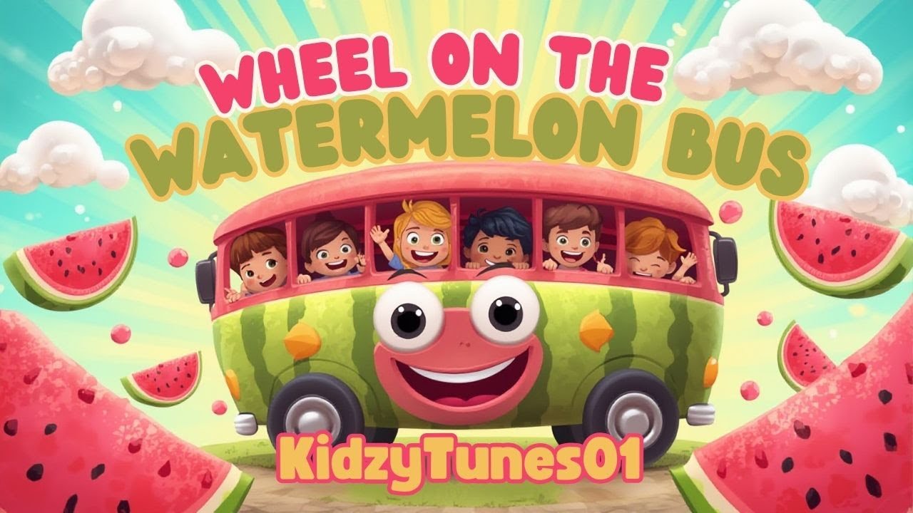 WHEELS ON THE WATERMELON BUS | FUN KIDS RHYME SONG | KIDZYTUNES01 - YouTube