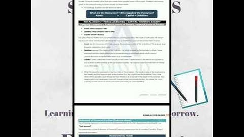 2 - IGCSE ACCOUNTING O.Level by Ayman Aly - Chapter 2: Accounting equation and SOFP