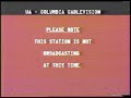 WNET 13, Newark, NJ - Sign-Off & UA-Columbia Cablevision Filler - July, 1984 (VHS)