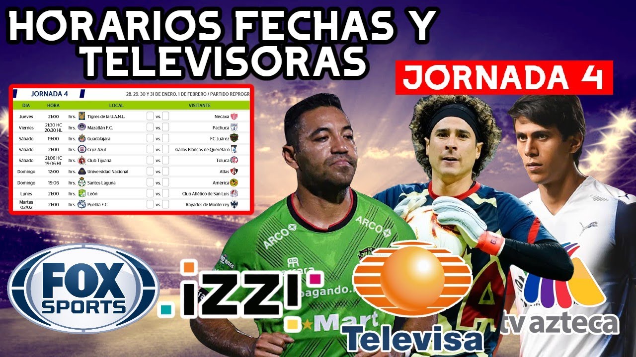 🚨Partidos Jornada 4 Guardianes 2021 Liga MX Horarios Fechas y Estadios Jornada 4 futbol