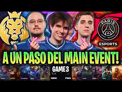 ELYOYA Y MAD KOI A UN PASO DEL MAIN EVENT! | MDK vs PSG Game 3 RESUMEN WORLDS PLAY IN 2024 LVP