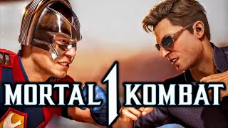 MK1 *PEACEMAKER* INTRO DIALOGUE WITH JOHNNY CAGE!! (MORTAL KOMBAT 1)