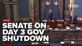 LIVE LOOK: Senate floor debates funding on day 3 of government shutdown