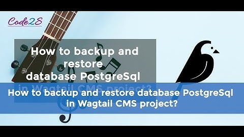 How to backup and restore  database PostgreSql in Wagtail CMS project?