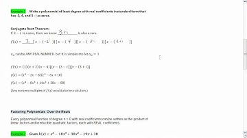 Ch.2 (2-4) Zeros of Polynomial Functions...continued