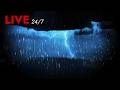 🔴 Thunderstorm Sounds for Sleeping - 24/7 | Deep Sleep Sounds, Fall Asleep Fast, Beat Insomnia