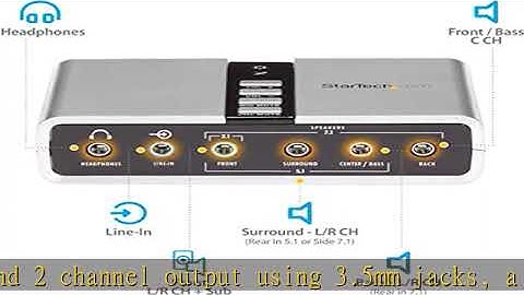StarTech.com 7.1 USB Sound Card - External Sound Card for Laptop with SPDIF Digital Audio - Sound C