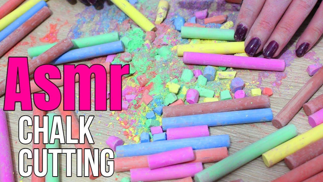 Asmr Chalk Cutting - Asmr Satisfying Chalk Sounds - No Talking