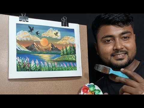 ASMR Bob Ross Style Painting 🎨 | Relaxing Nature Scene for Deep Sleep 😴