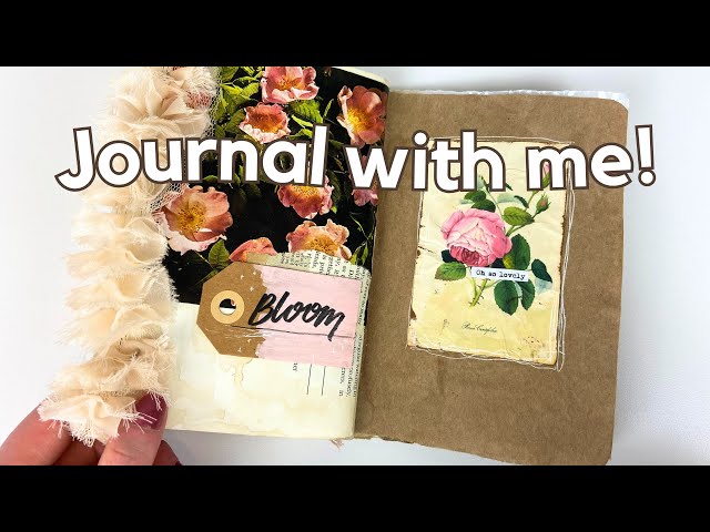 Creating an ombre-inspired page! 🌸 Junk journal with me class=