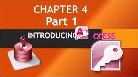 STD VIII   CHAPTER 4  INTRODUCING ACCESS   PART 1  KARTHIKA TEACHER  SAVITA P SHRIVASTAV