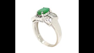 خاتم زمرد اخضر طبيعي Emerald حجر فينوس