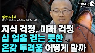 자식 걱정 미래 걱정 살얼음 걷는 듯한 온갖 두려움 어떻게 할까 법상스님의 행복한 마음공부 부처님과 말씀과 마음공부 통합본2회 인생 말씀