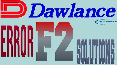 Dawlance invelter ac error code faults F2 solutions
