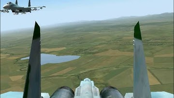 Lock on. Su-27. Furball