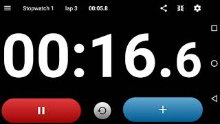 Stopwatch & Lap Timer for Android - Chronus Stopwatches - Landscape view screenshot 1