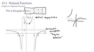 Algebra 2: 13.1: Rational Functions